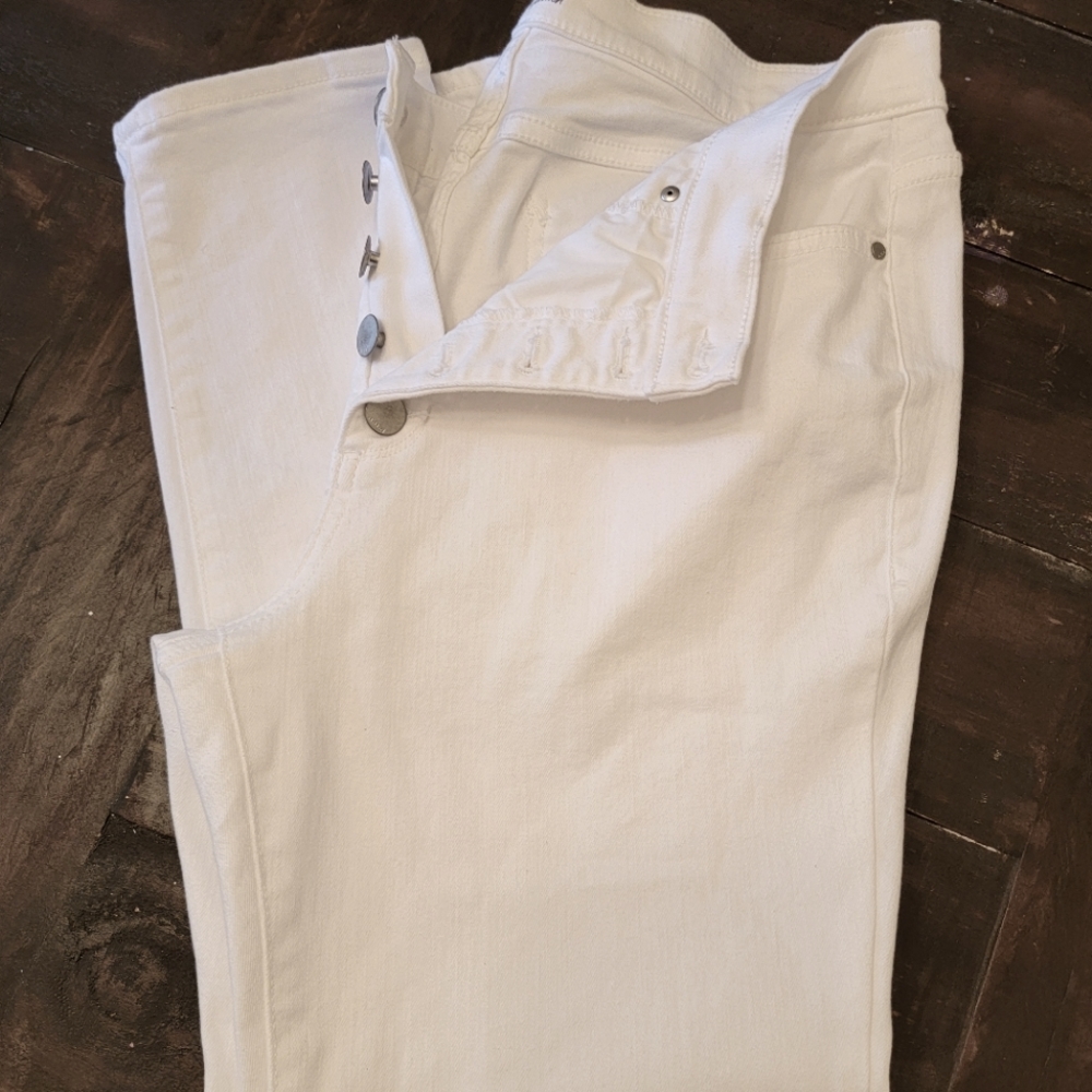 A.N.A High rise skinny ankle white jeans size 12